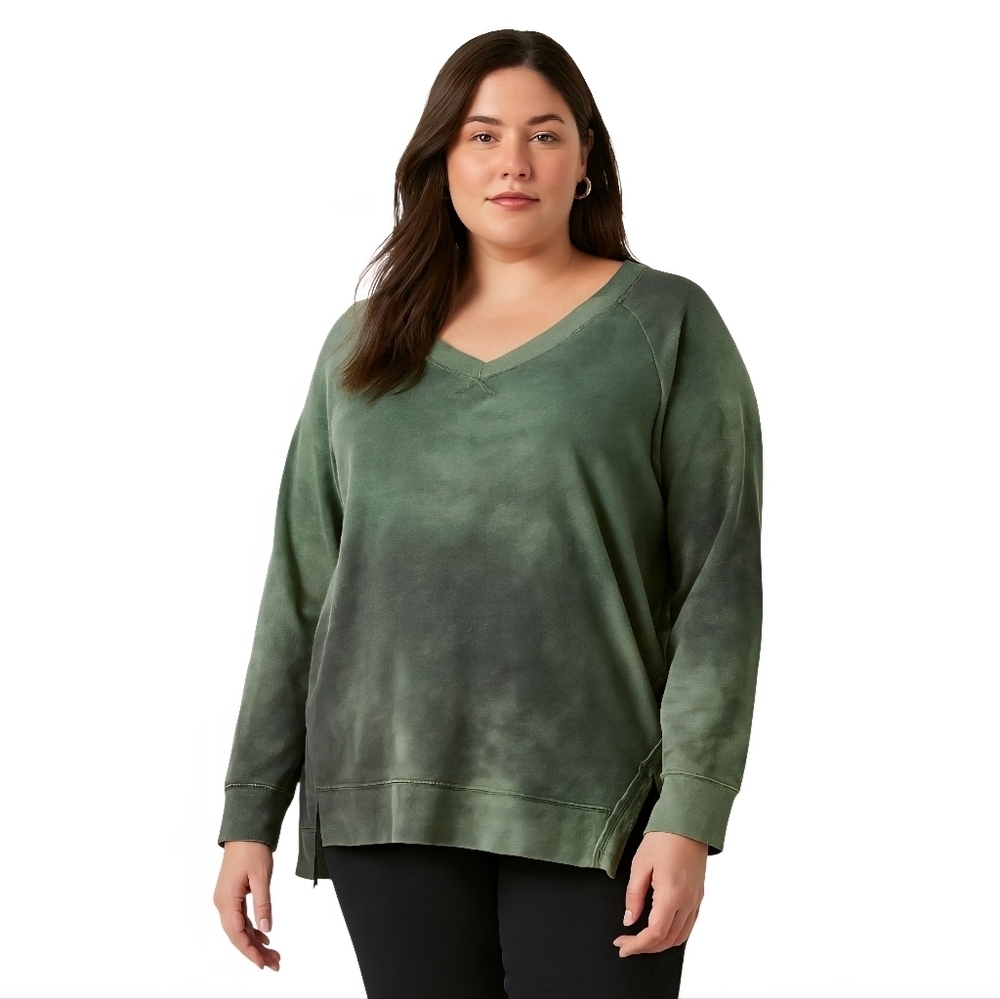 Terra & Sky Olive Textured Top